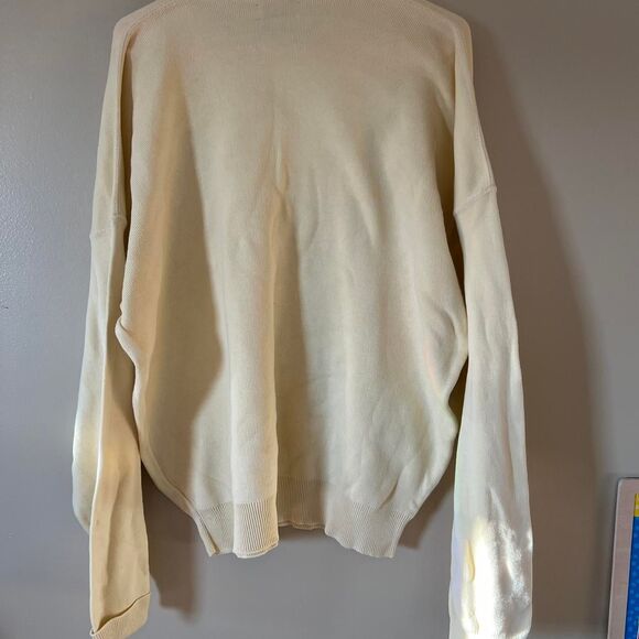Robert Bruce Cream Men's Sweater Size L Made in USA - Picture 3 of 3